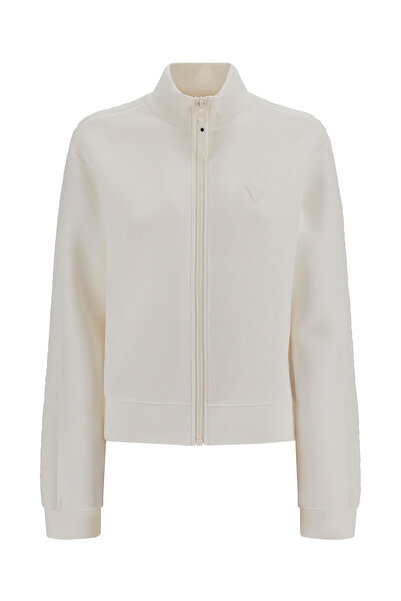 Guess Κρεμ γυναικείο μπουφάν με φερμουάρ V2YQ17K7UW2-NEW ALLIE SCUBA ZIP