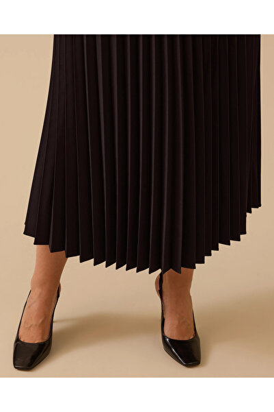 Gala-Xi Plus Size Flexible Waist Pleated Basic Skirt