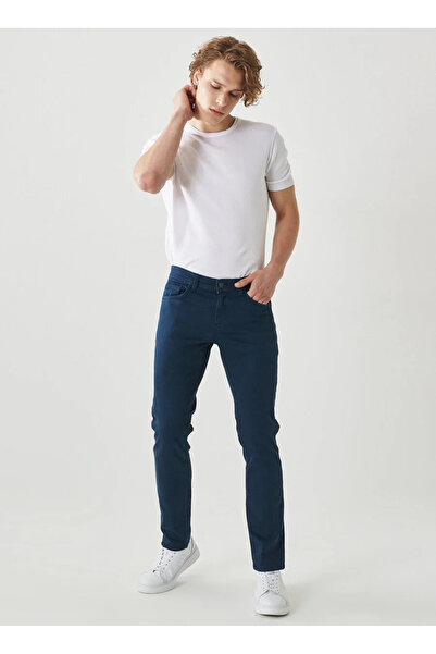 ALTINYILDIZ CLASSICS Normal Bel Dar Paça Slim Fit Lacivert Erkek Pantolon 4A1...