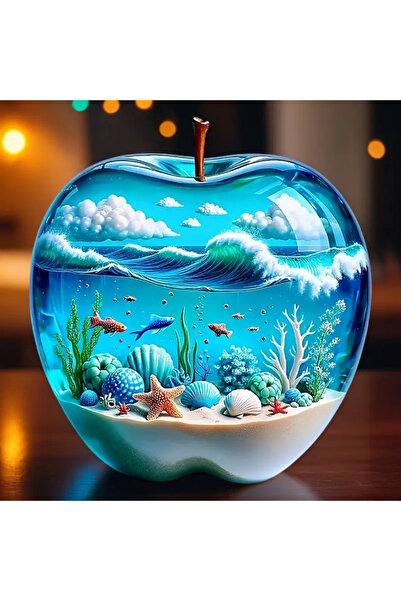 MORESUN 3D Elma Okyanus Duvar Çıkartması 15.2cm