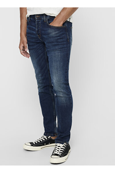 Only & Sons Slim Fit Mavi Erkek Denim Pantolon 22005076_ONSWEFT MID BLUE 5076