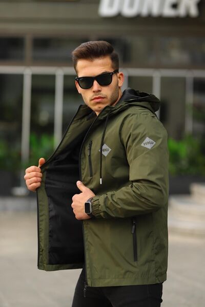 comstar Ανδρικό αδιάβροχο με επένδυση με κουκούλα και τσέπες