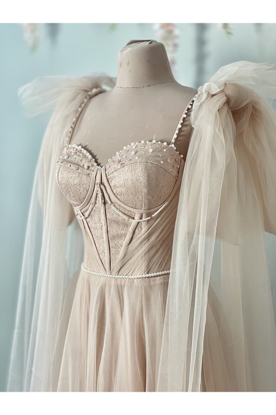 MEDUSA Luna Pearl Söz Nişan Nikah Mezuniyet İsteme Elbisesi