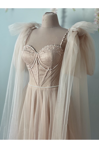 MEDUSA Luna Pearl Söz Nişan Nikah Mezuniyet İsteme Elbisesi
