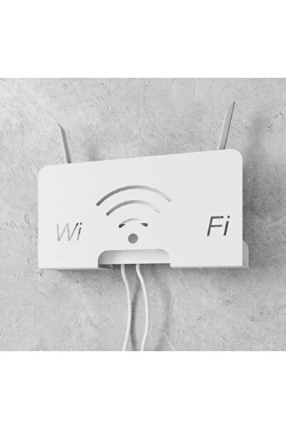 VENON ASILABİLİR BEYAZ METAL WİFİ Modem Saklama Kutusu Pc Bilgisayar Kablo Gizleyici Dekoratif Kutu
