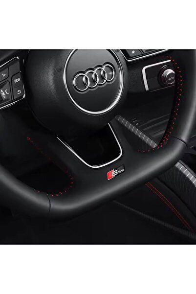 ABT Audi Sline Direksiyon Amblemi Siyah Renk a3 a4 a5 a6 a7 a8 s rs