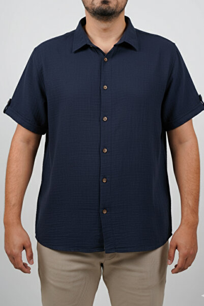 SİDE OTANTİK Cămașă pentru bărbați, cu mânecă scurtă, cu ajustare normală, re...