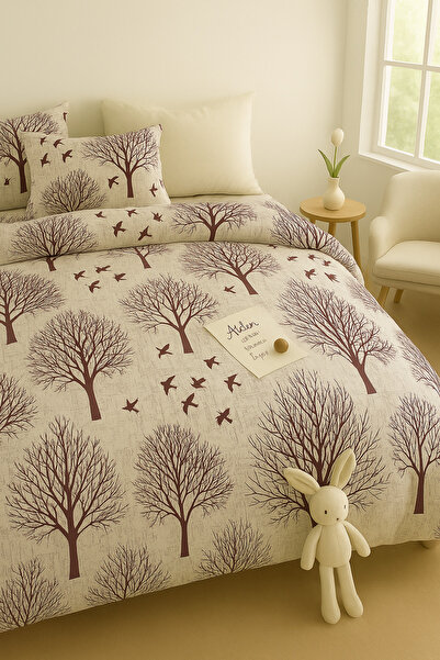 Sheri Home Çift Kişilik Yeni Ağaç Nevresim (YORGAN KILIFI) 200x220cm Newsettl...