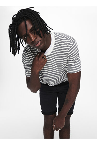 Only & Sons Siyah Erkek Kargo Şort 22018581_ONSPLY REG BLK JOG SHT