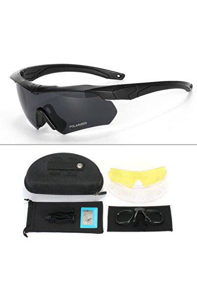 okeymag Taktikal 3 Lensli Koruyucu Polarize Gözlük / Tactical Gözlük / Taktik...