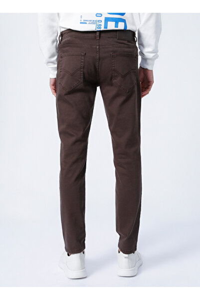 ALTINYILDIZ CLASSICS Normal Bel Dar Paça Slim Fit Kahve Erkek Pantolon 4A1400000101