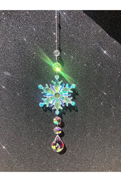 Bozy Suncatcher Kar Taneli Kristal Güneş Yakalayıcı-Güneş Kapanı Pencere Duva...