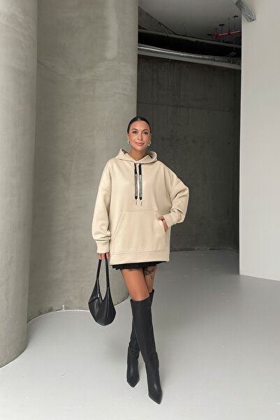 moda paketi Scuba Fabric Comfortable and Stylish Hooded Sweatshirt