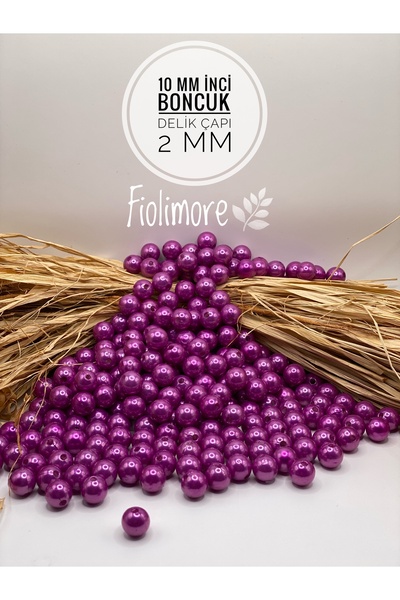Fiolimore 10mm luksuzne plastikovane perle u boji ljubičaste orhideje (50 GRA...