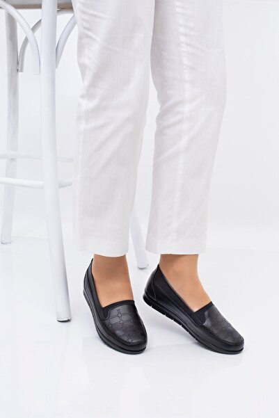 ERN SHOES Tam Ortopedik İçi Hakiki Deri Hafif Ve Rahat Günlük Anne Ayakkabısı