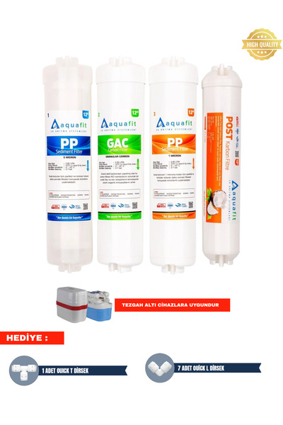 aquafit Su Arıtma Filtresi – Kapalı Kasa Iki Tarafı Ouick 4’lü Filtre Seti
