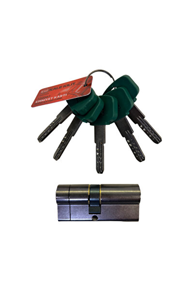 Kale Kilit Kale Bilyalı Tuzaklı - Plastik Yeşil Kafalı 5 Anahtarlı-BLİSTERLI-ANTRASİT - 68mm (26+10+32)