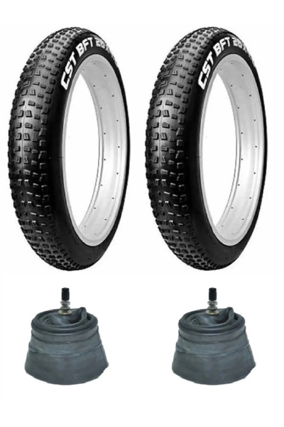 CST 20 Jant 20x4.0 (100-406) Fat Bike Dış Lastiği BFT C1752 X 2 Adet + Billas İç Lastik Seti