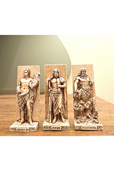 Antioch Art And Design Apollo Zeus Poseidon Üçlü Biblo Magnet