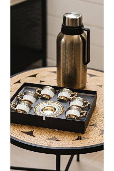 Generic Turkish coffee cup set with saucers