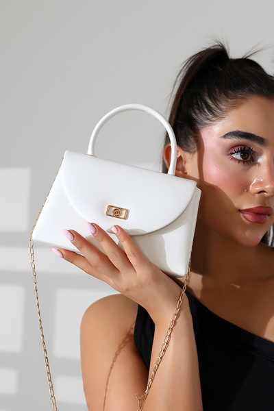 Moda Lime Золота сумка на ремінці через плече – жіноча стильна сумка для щоденного використання та особливих випадків