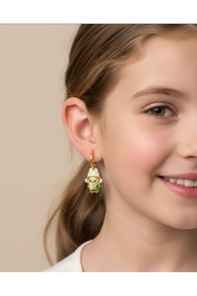 SERENİTY AKSESUAR Çelik labubu küpe (çocuk küpe 1 çift)