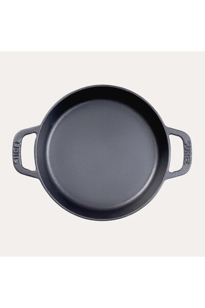 Sürel 20 cm Yuvarlak Düz Sahan Mat Siyah