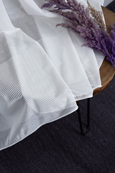 Brillant Tulle Curtain Brode 180X280 cm Sparse Pleated Draped Ali̇na Tulle Curtain