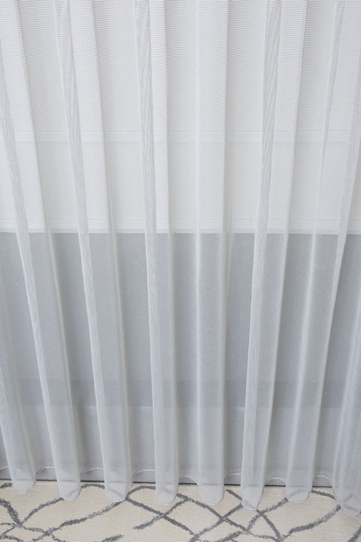 Brillant Tül Perde KETEN 410x280 cm ORTA Pileli Dökümlü EMBOLA  Tül Perde