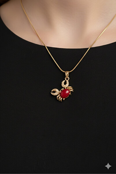 ısıkkonya Paslanmaz Günlük Kullanıma Uygun Çelik Yengeç Şık Kolye [alerji Yapmayan Ürün]