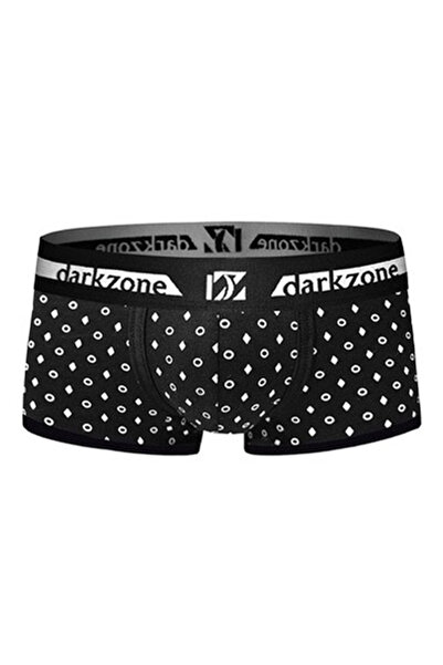 darkzone Erkek Biyeli Desenli Siyah Boxer DZN3219