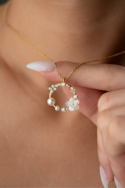Silvano Jewelry 925 Ayar Gümüş Manolya Çiçeği Kolye
