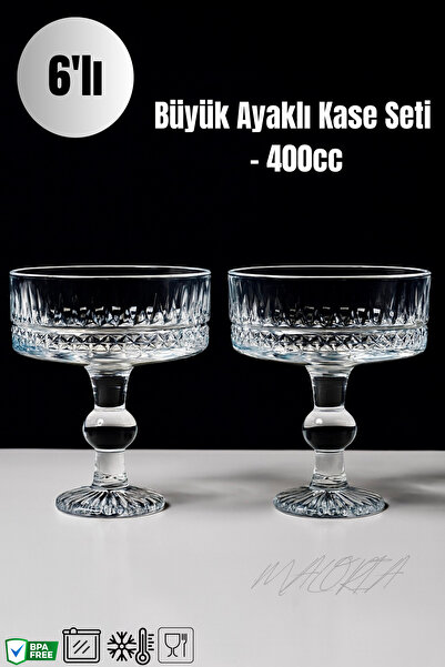 Maloria Luce Büyük Ayaklı Kase | 6’lı - 400ml