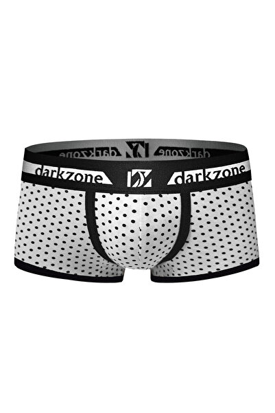 darkzone Men's Patterned White Boxer Dzn3212