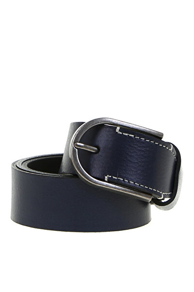 Fabrika Lacivert Erkek Deri Kemer