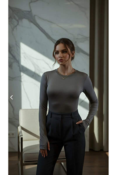 VELORA uzun kollu elden geçirmeli body bluz orjinal