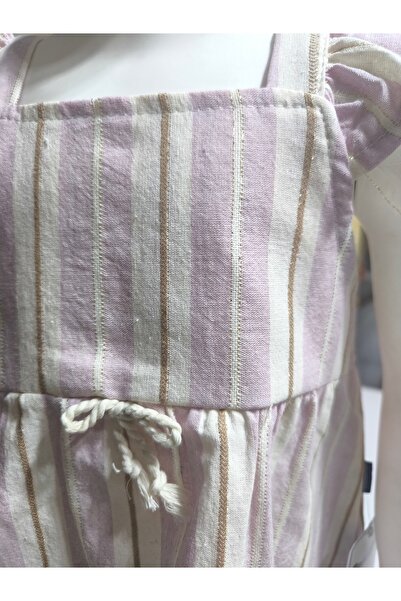 Miniworld Baby Girl Top-Shorts Set 100% Cotton Muslin Style Design Premium, Lilac Peach