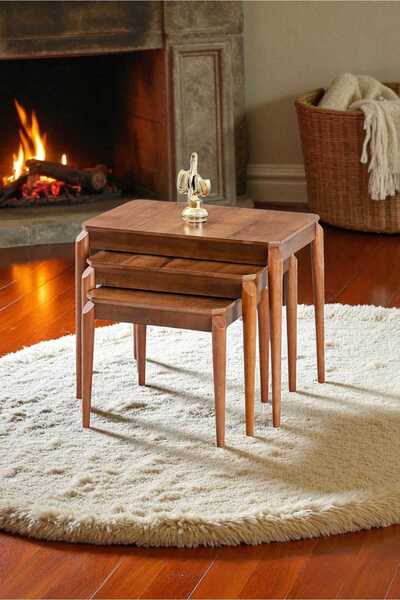 Akabesan Aksesuar Hira Serisi Dikdörtgen Tasarım Üst Kalite Kayın Ağacından C...