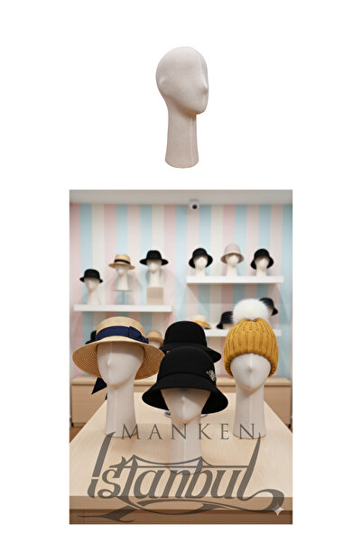 Manken İstanbul Kumaş Kaplı Beyaz Kafa Mankeni