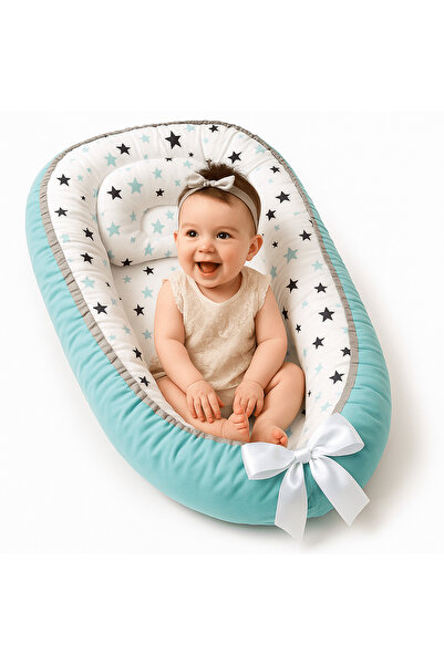 Linomag Coș de dormit pentru bebeluși Linomag® 0–24M, 90x55cm, bumbac, 2 fețe...