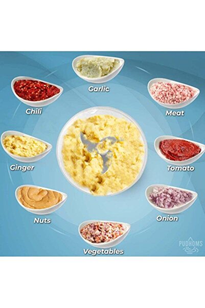 Bukela Electric Garlic Chopper, Cordless Mini Chopper with USB Rechargeable, 304 Stainless Steel Bl