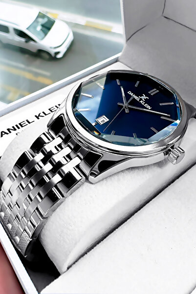 Daniel Klein Original Men's Wristwatch Waterproof Silver Color Steel Band Gift Bracelet Dke2001C4