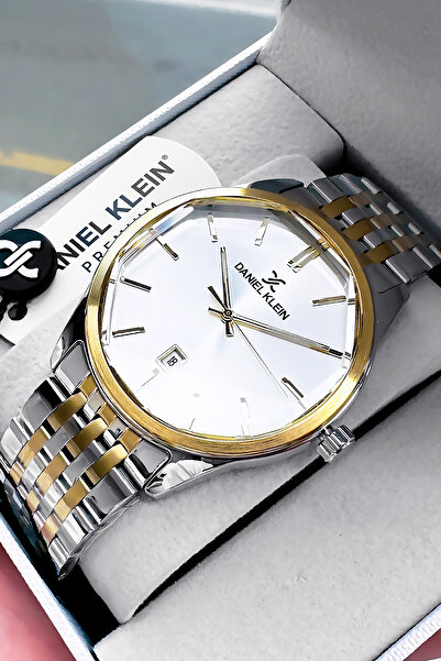 Daniel Klein ساعة يد رجالية 3 اتم مقاومة للماء حزام فولاذي ذهبي اللون DKE2056C1