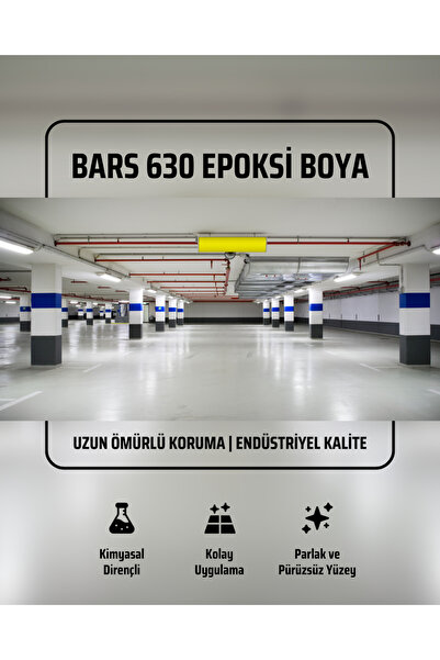 BARS 630 Epoksi Zemin Ve Duvar Boyası - Solventsiz, Çift Bileşenli, Yüksek Dayanımlı Boya, İç Mekanlar