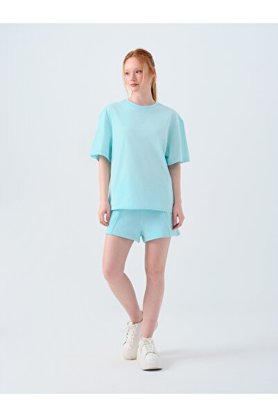 Loft Oversize Γυναικείο Tshirt Σκούρο μανίκι