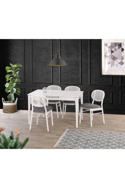 Yuvaset Home Uyar (Sadece Masa) Beyaz 90*160+30 Paris Açılır Masa
