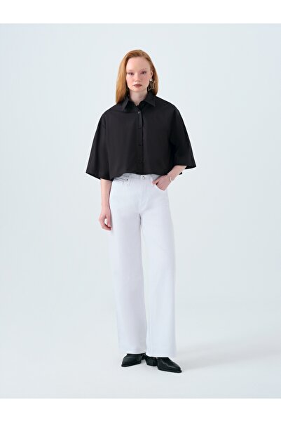 Loft Women's Crop Shirt - Sleeve Design