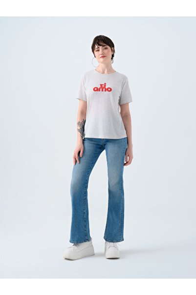 Loft Women's Regular Fit T-Shirt - Sleeves