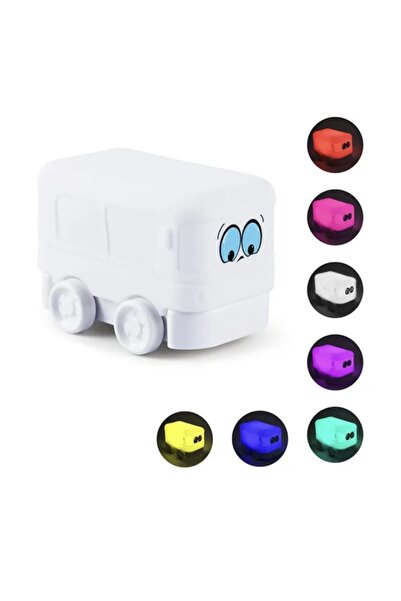 OEM Lampă de noapte pentru copii , formă de autobuz, silicon portabil, non-to...