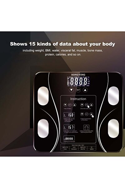fulina High Precision Electronic Body Weight Scale,MultiFunct Led Display,for Body Building,Weight Loss